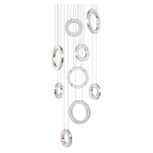 Natalie Iron & Crystal LED 9 Light Pendant